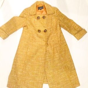 Mossimo Vintage Gold Tweed Midi Jacket